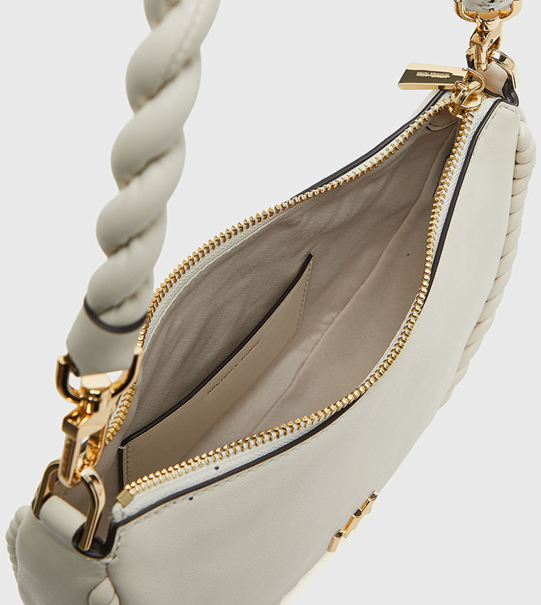 KYLA Textured Twisted Handle Shoulder Bag