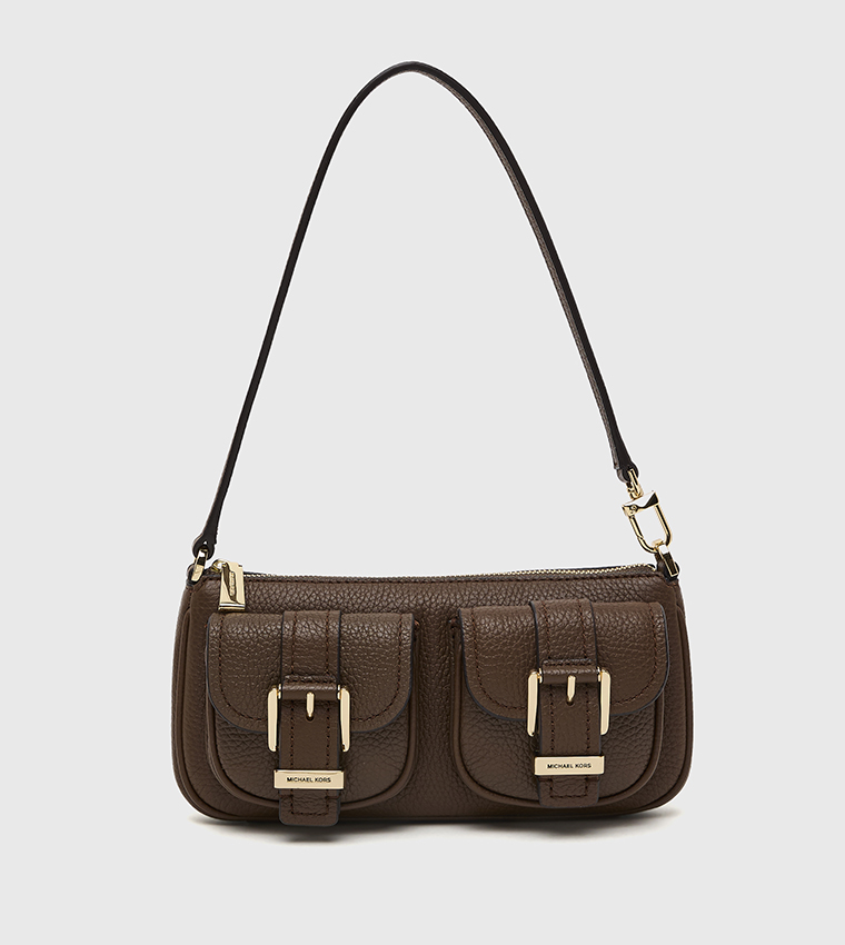 ZOE Textured Front Pocket Shoulder Bag