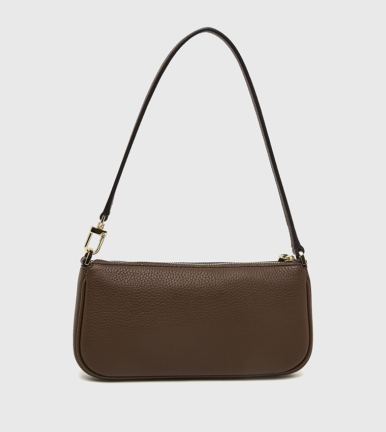 ZOE Textured Front Pocket Shoulder Bag