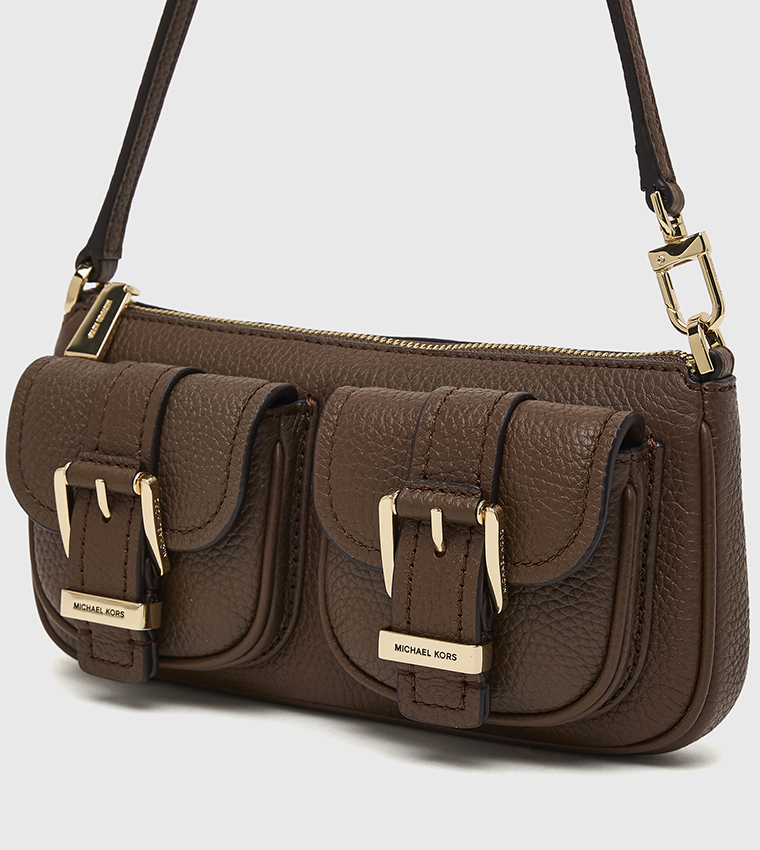 ZOE Textured Front Pocket Shoulder Bag