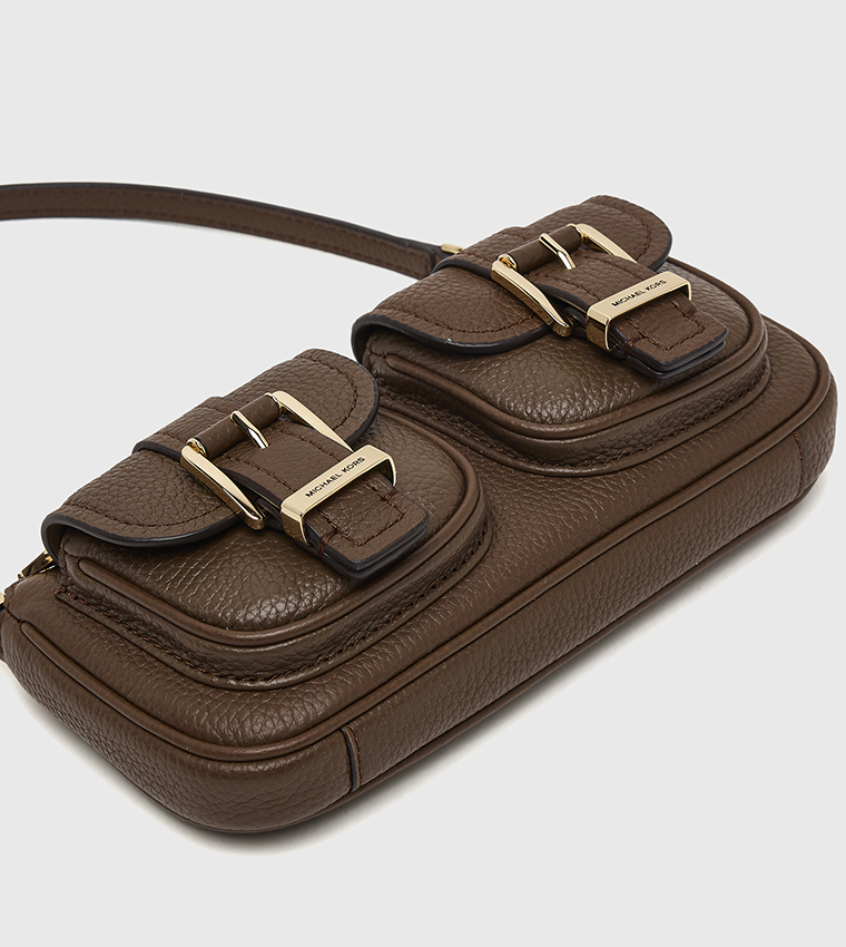 ZOE Textured Front Pocket Shoulder Bag