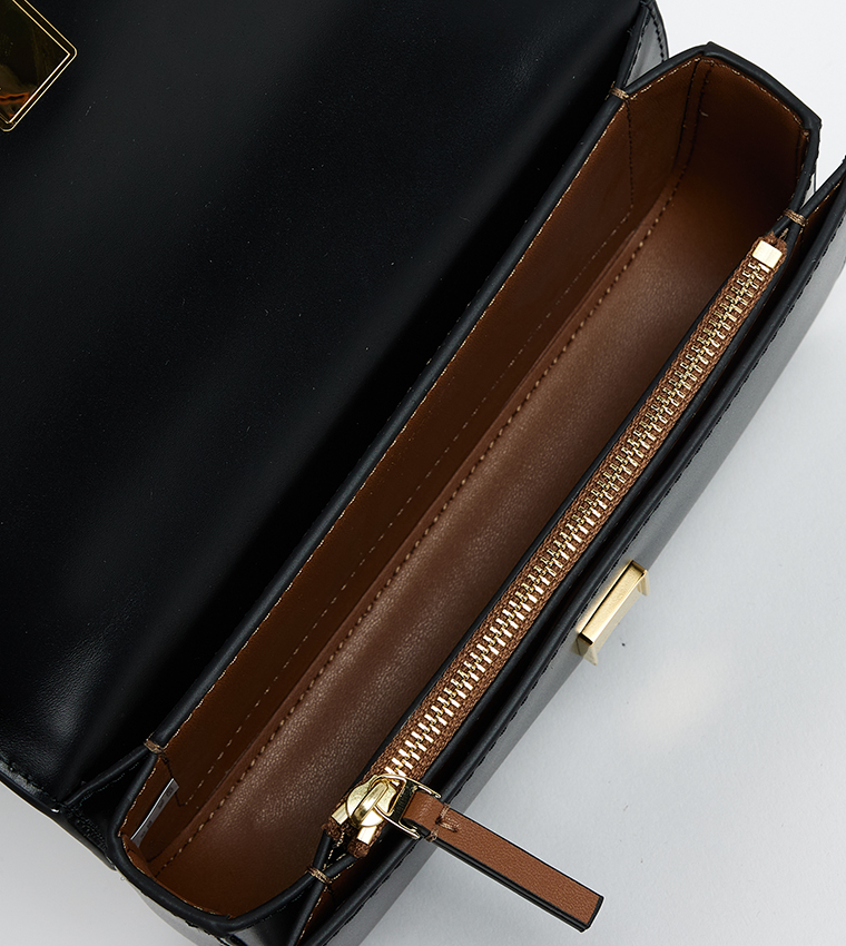 ELEANOR Logo Detail Flap Convertible Shoulder Bag