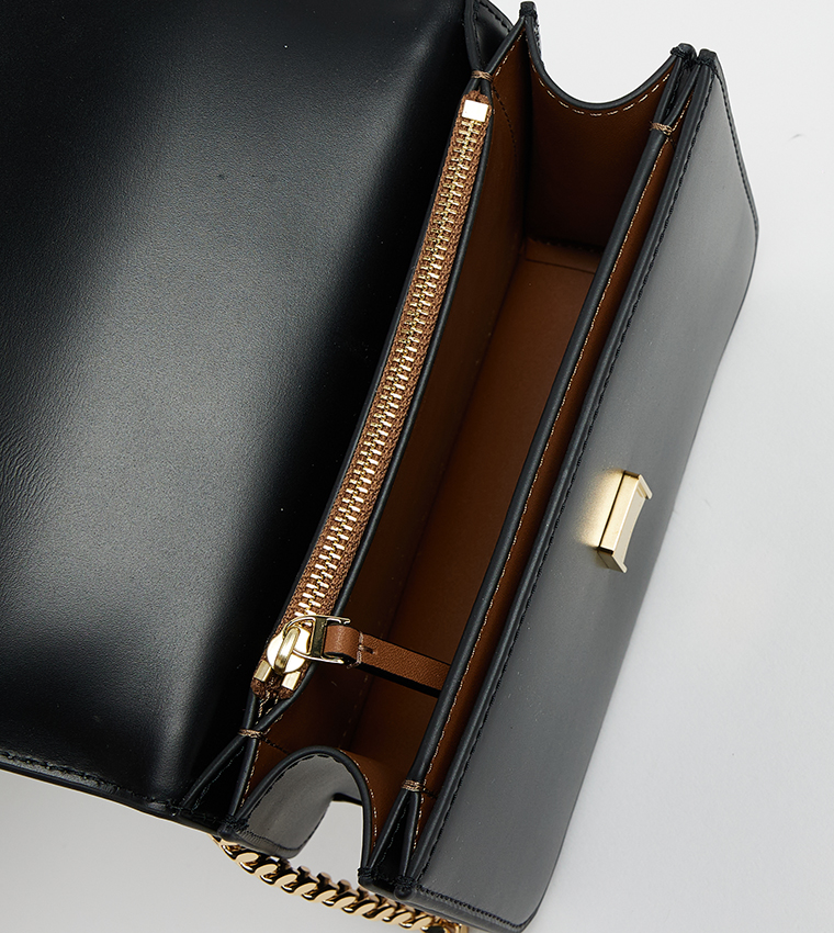 ELEANOR Logo Detail Flap Convertible Shoulder Bag
