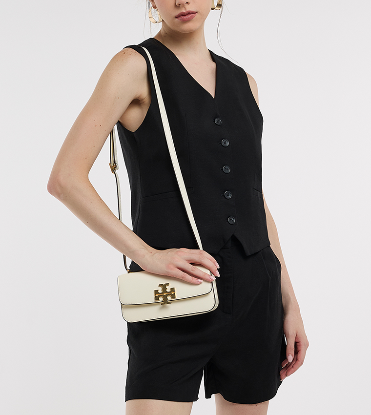 ELEANOR Logo Detail Flap Convertible Shoulder Bag