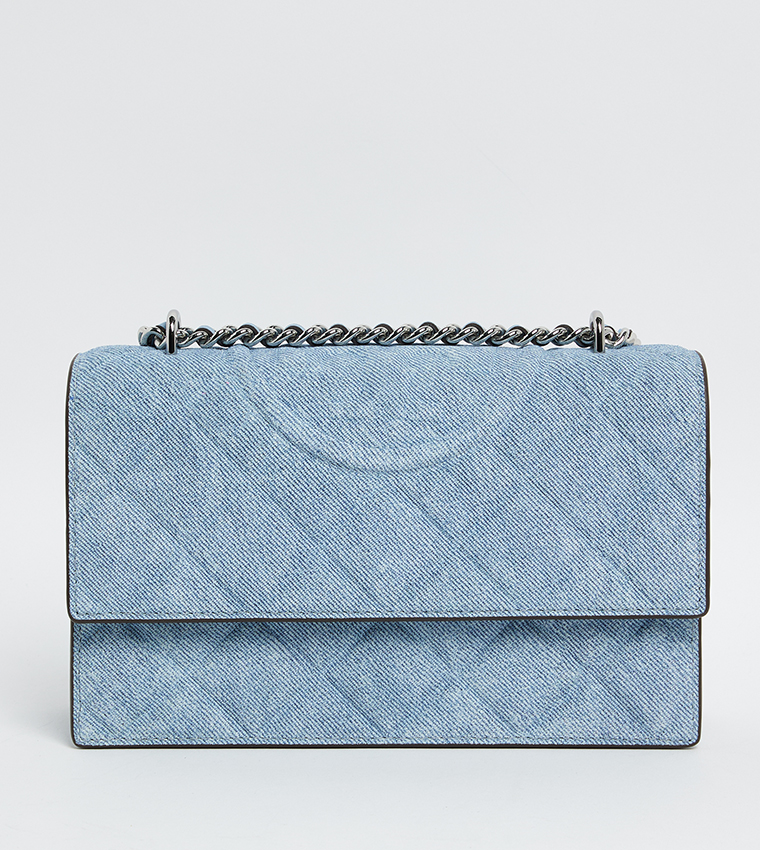FLEMING Quilted Suede Flap Convertible Shoulder Bag