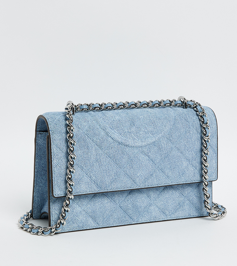 FLEMING Quilted Suede Flap Convertible Shoulder Bag