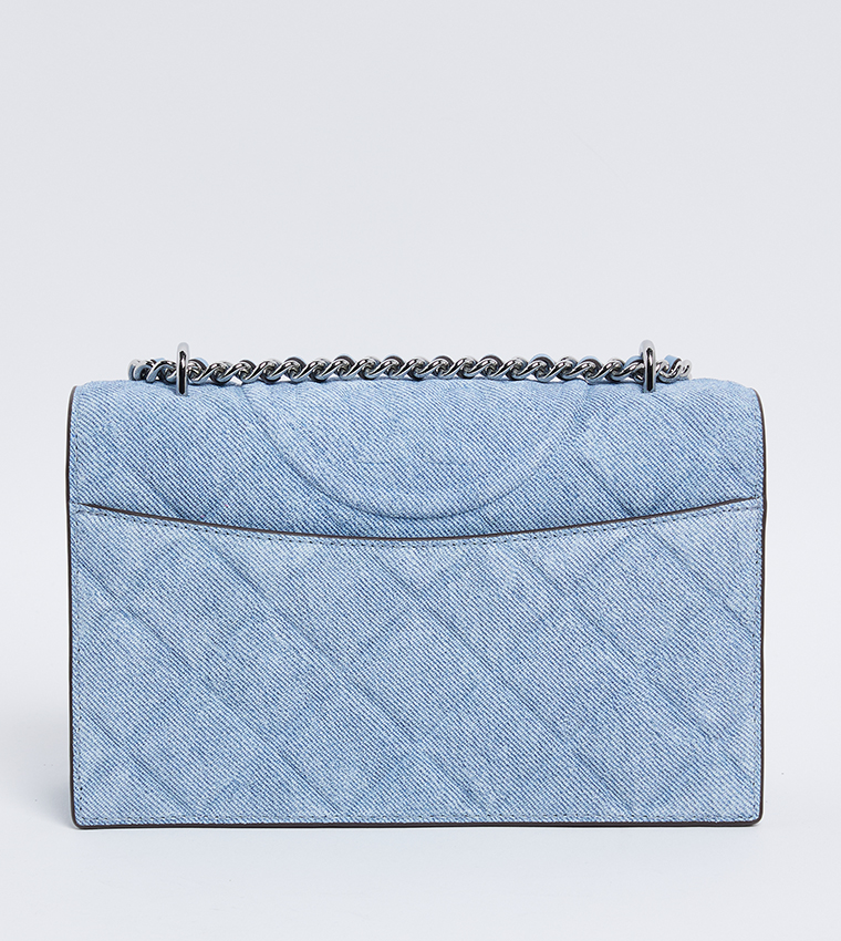 FLEMING Quilted Suede Flap Convertible Shoulder Bag