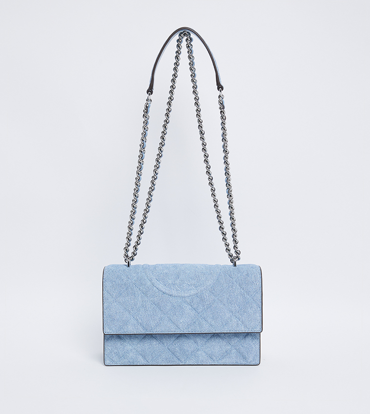 FLEMING Quilted Suede Flap Convertible Shoulder Bag