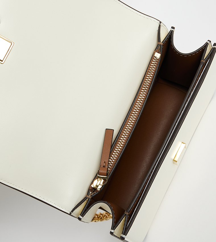 ELEANOR Logo Detail Flap Convertible Shoulder Bag