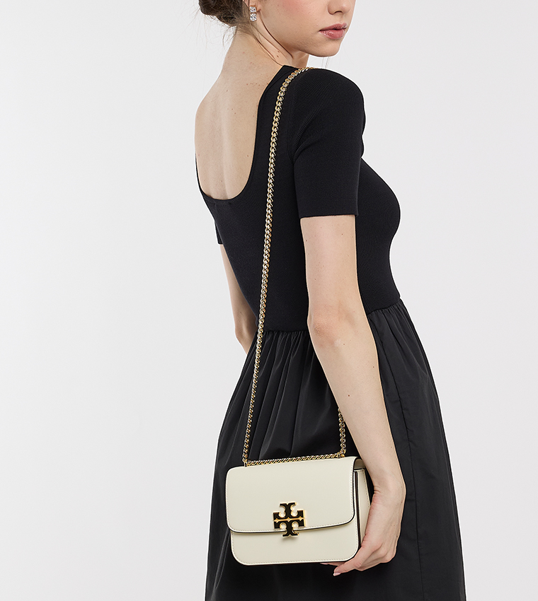 ELEANOR Logo Detail Flap Convertible Shoulder Bag
