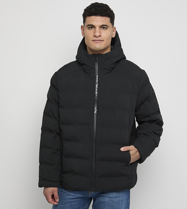 Zip-Through Puffer Hooded Jacket