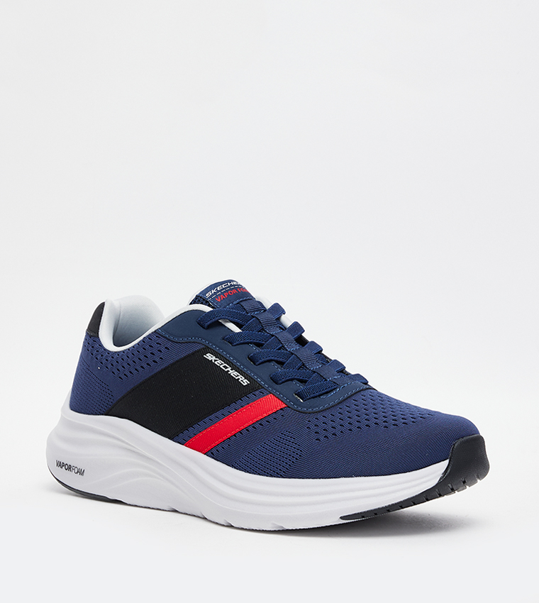 navy blue foam runners