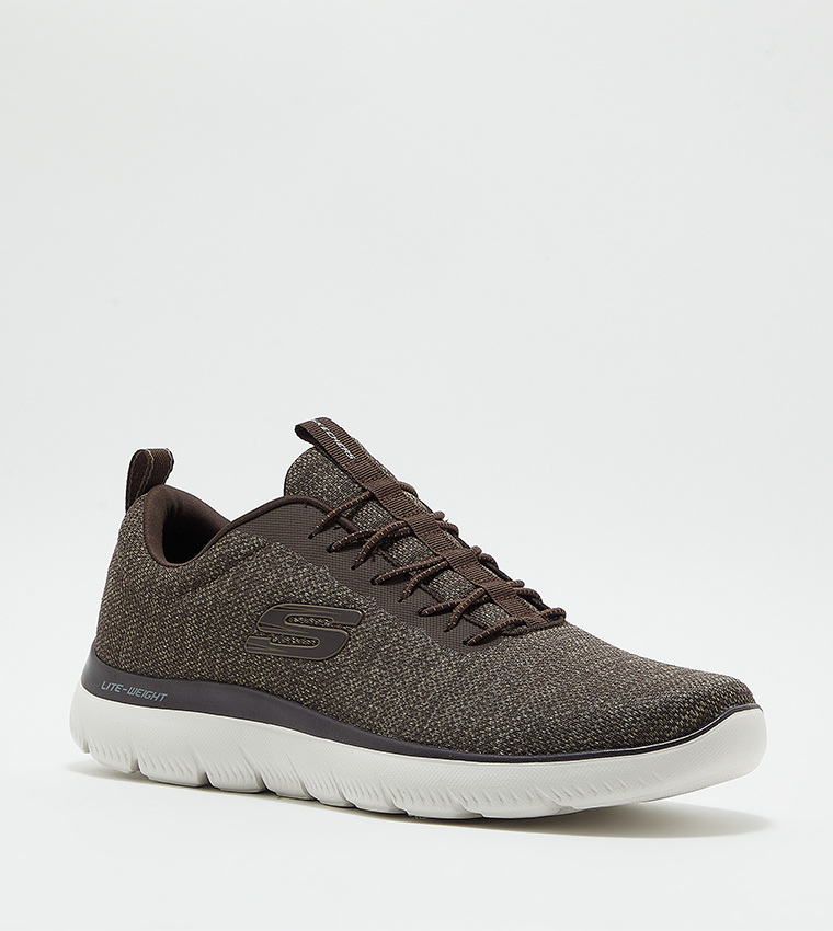 SUMMITS Logo Detail Lace-Up Running Shoes