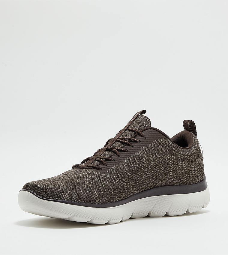 SUMMITS Logo Detail Lace-Up Running Shoes