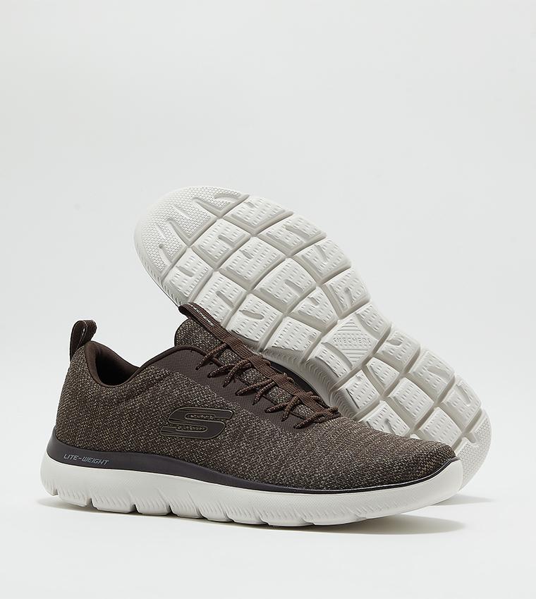 SUMMITS Logo Detail Lace-Up Running Shoes