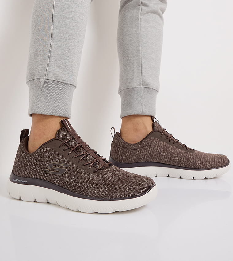 SUMMITS Logo Detail Lace-Up Running Shoes