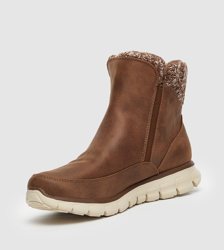 SYNERGY Zippered Ankle Boots