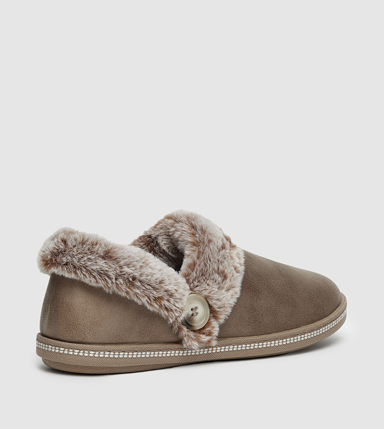 COZY CAMPFIRE Fur Detail Bedroom Shoes
