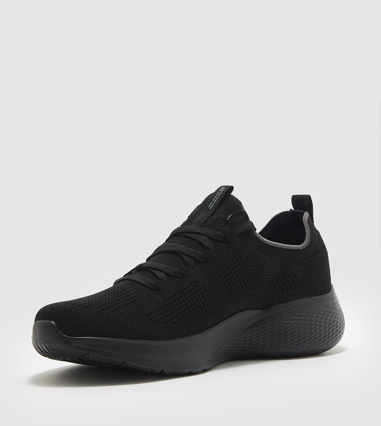 BOBS INFINITY Knitted Lace-Up Sneakers
