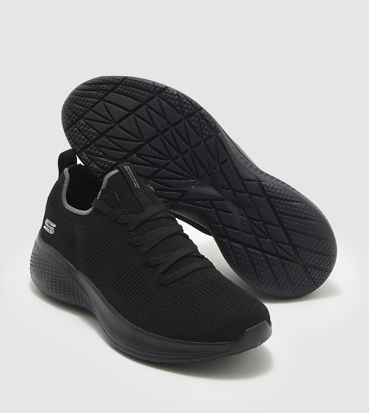 BOBS INFINITY Knitted Lace-Up Sneakers