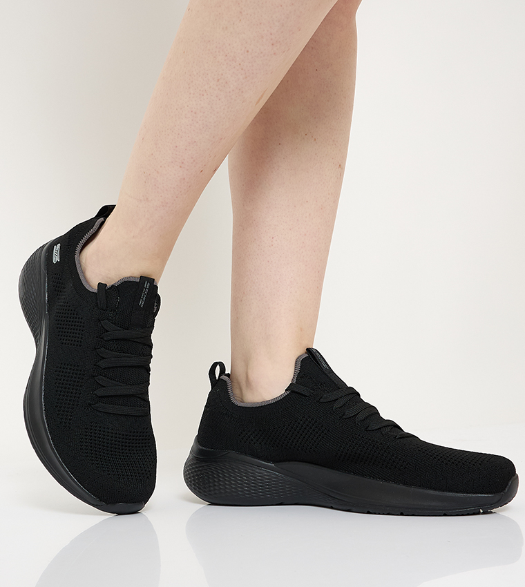 BOBS INFINITY Knitted Lace-Up Sneakers