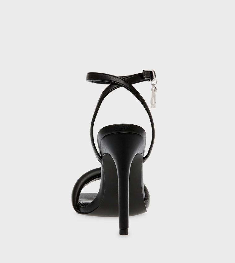 UNIVERSAL Textured Ankle Strap Heel Sandals
