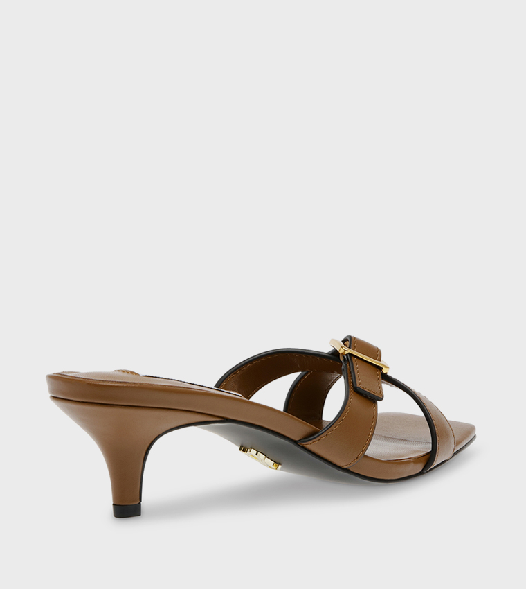 Buy Steve Madden KRUZE Open Toe Kitten Heel Sandals In Brown 6thStreet Kuwait