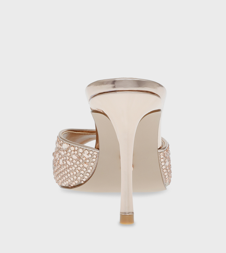 Rose gold heeled deals sandals