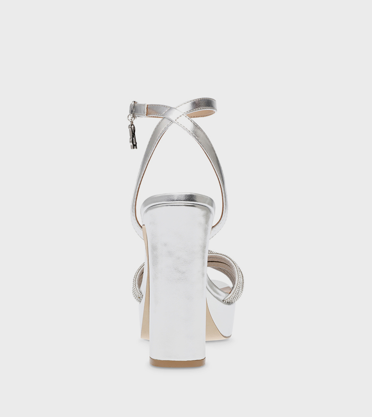 NANI Embellished Block Heel Sandals