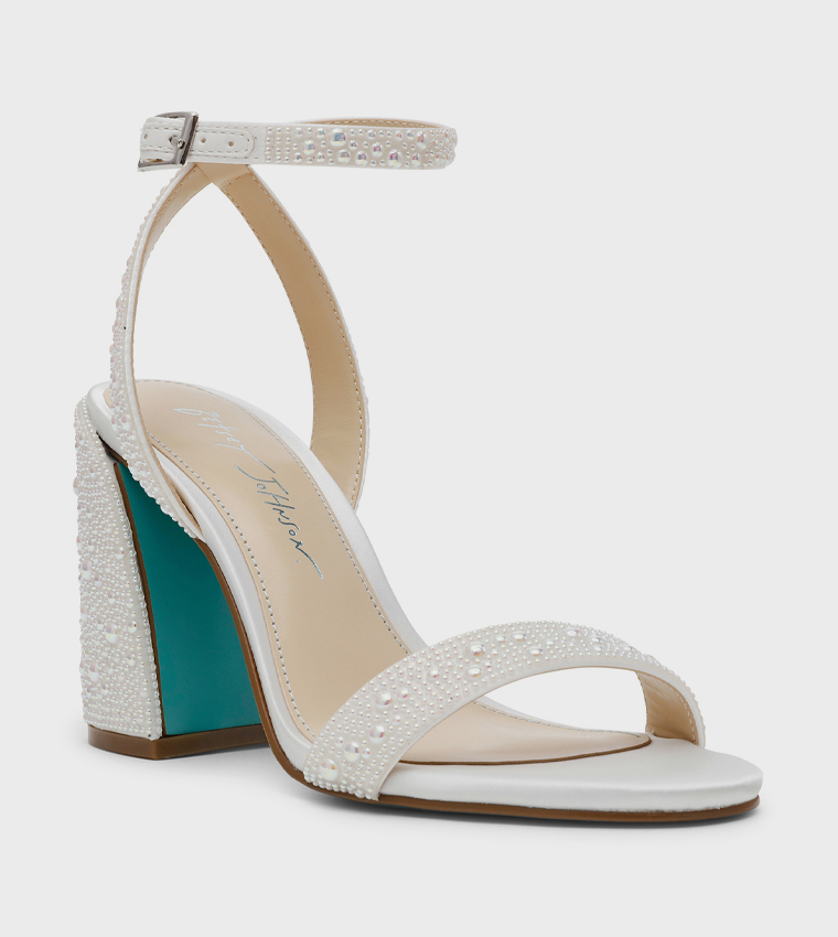 SB-JET Embellished Block Heel Sandals