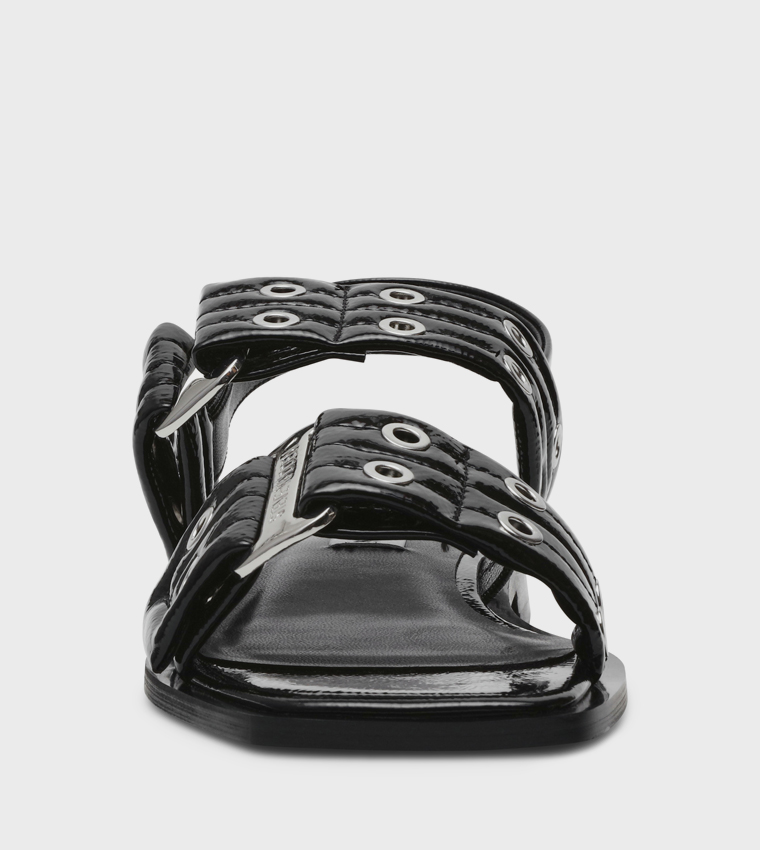 SARIA Eyelet Detail Flat Sandals