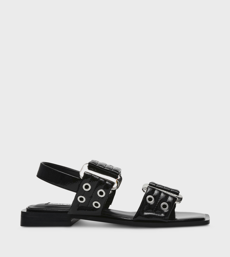 SARIA Eyelet Detail Flat Sandals