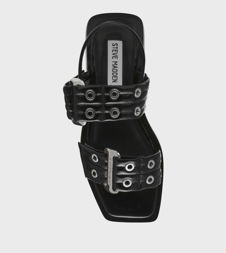 SARIA Eyelet Detail Flat Sandals