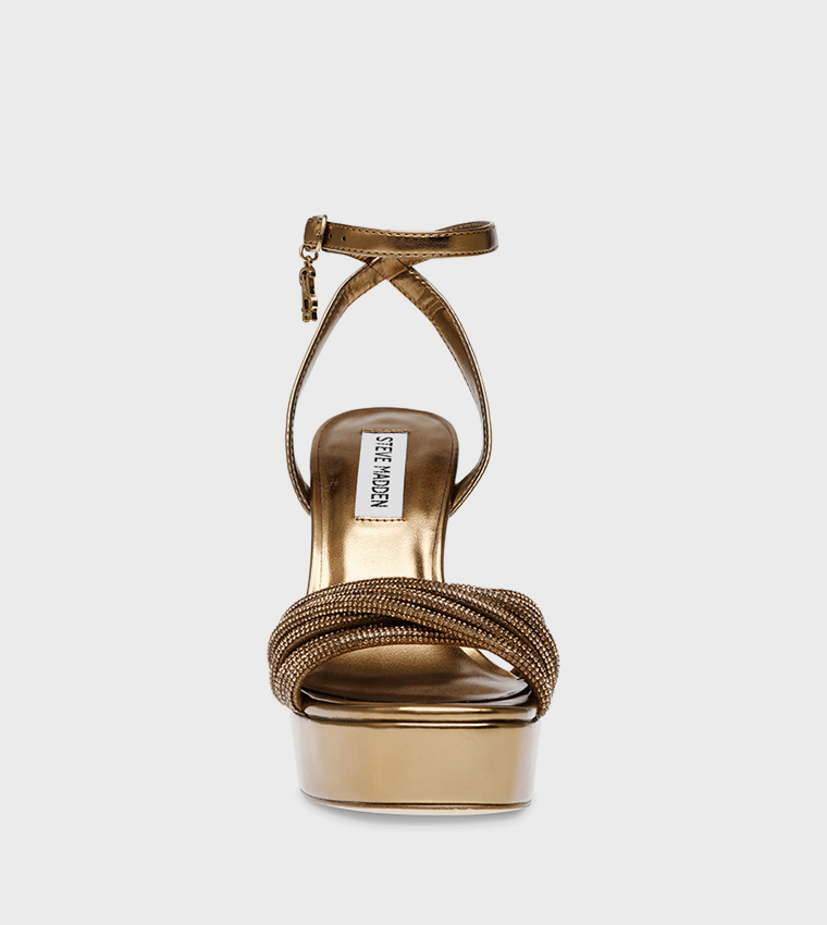 NANI Embellished Block Heel Sandals