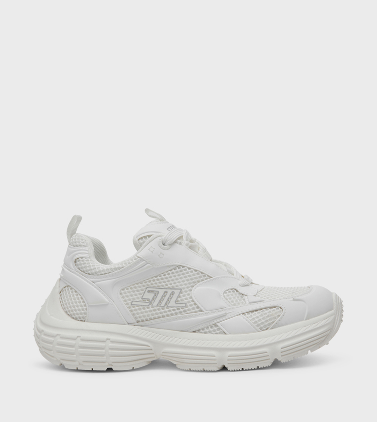 POWER 1 Mesh Detail Lace Up Sneakers