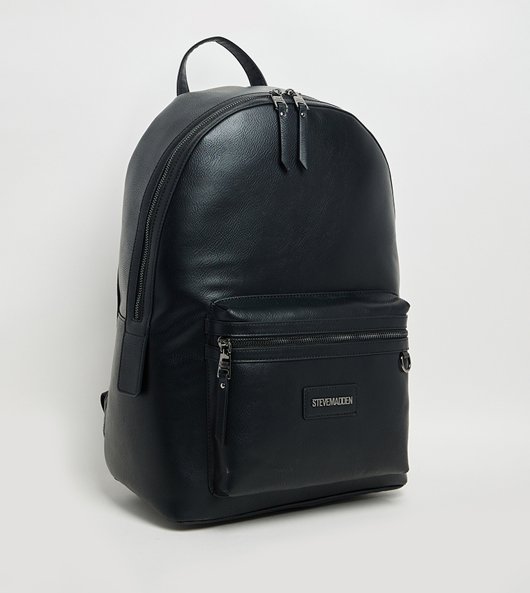 Logo Detail Zip Closure Backpack