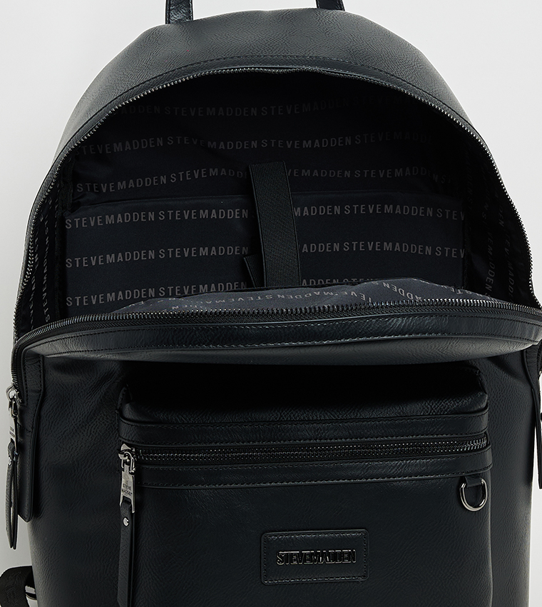 Logo Detail Zip Closure Backpack