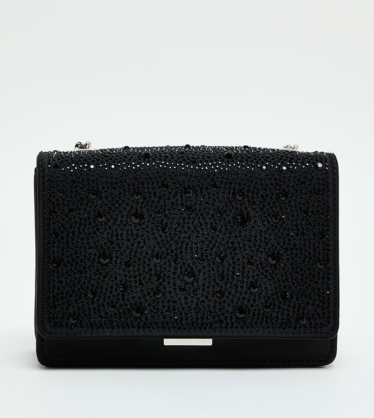 BMUSA Embellished Flap Crossbody Bag