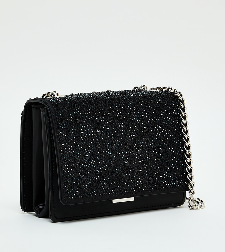 BMUSA Embellished Flap Crossbody Bag