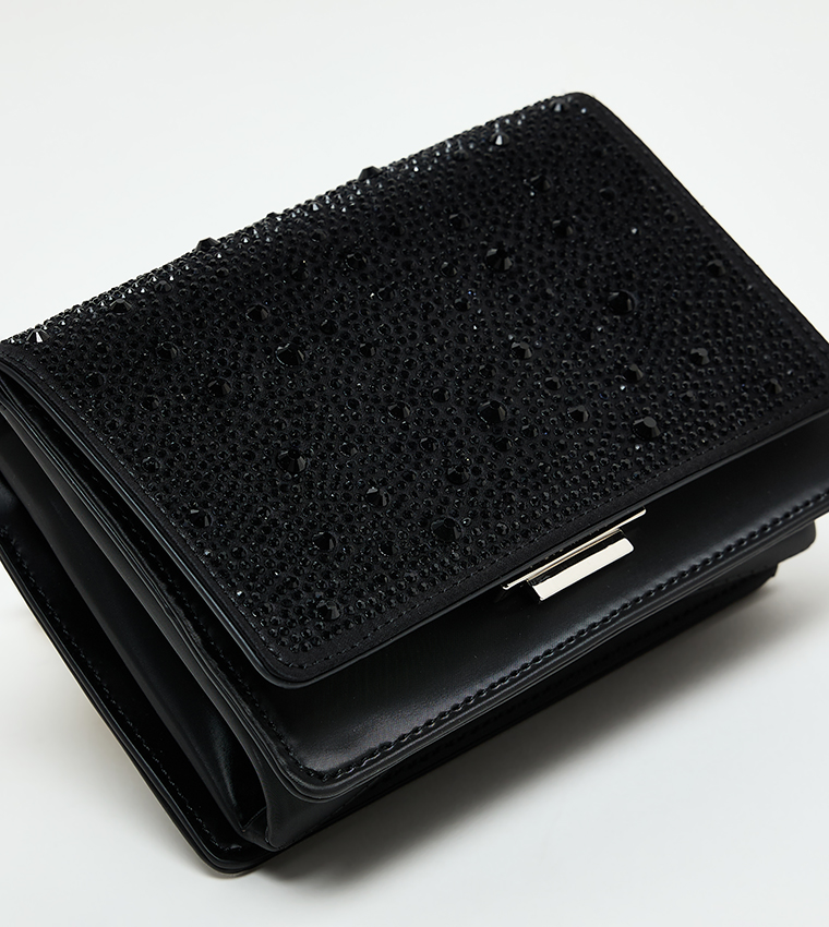 BMUSA Embellished Flap Crossbody Bag
