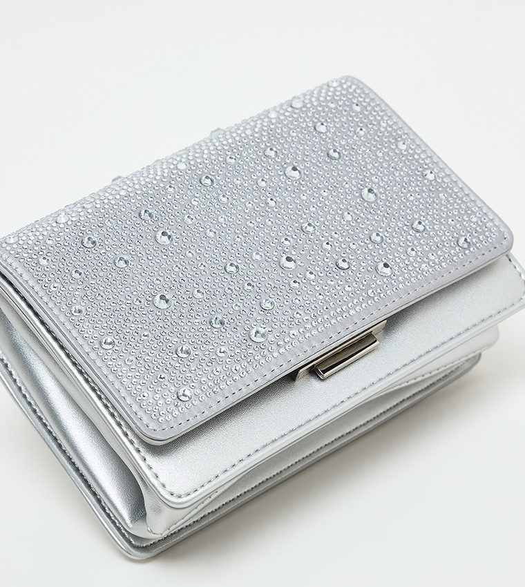 BMUSA Embellished Flap Crossbody Bag