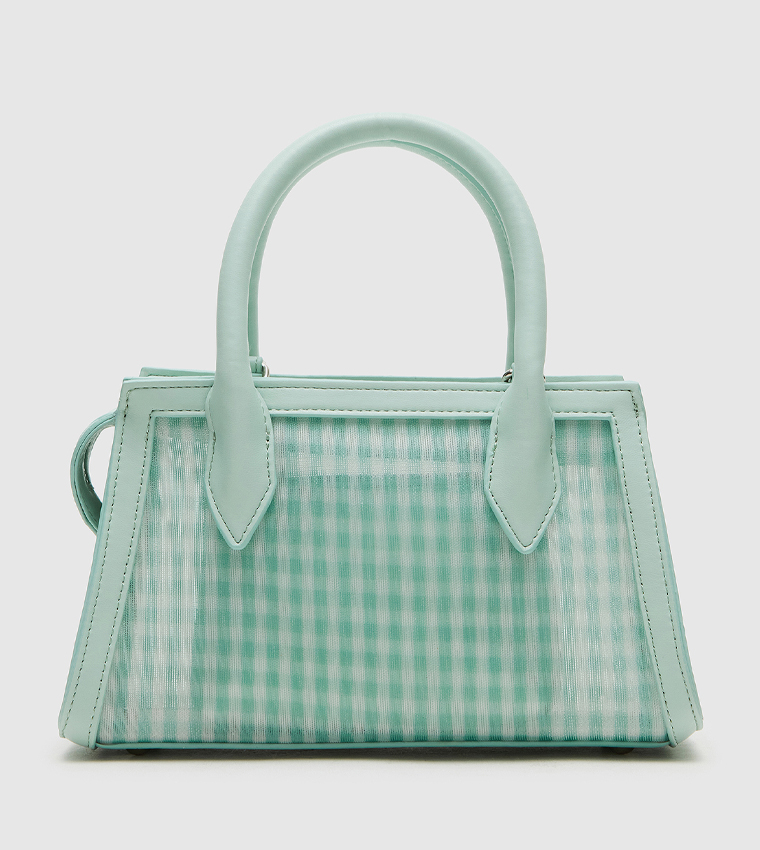 BPEACHIE Checkered Satchel Bag
