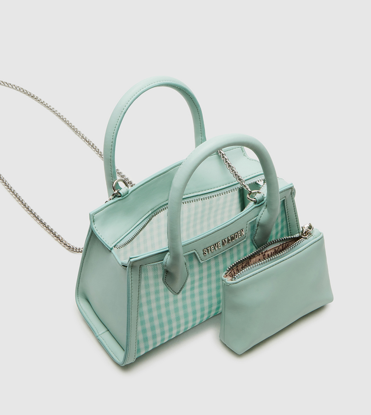 BPEACHIE Checkered Satchel Bag