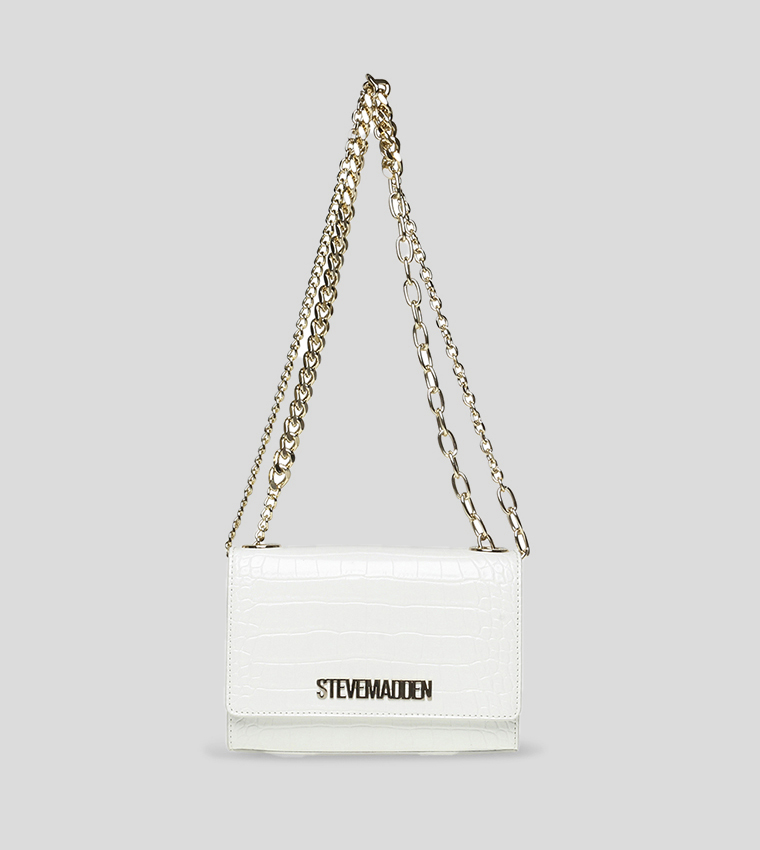 Buy Steve Madden BRAYE Textured Convertible Shoulder Bag In White 6thStreet Oman