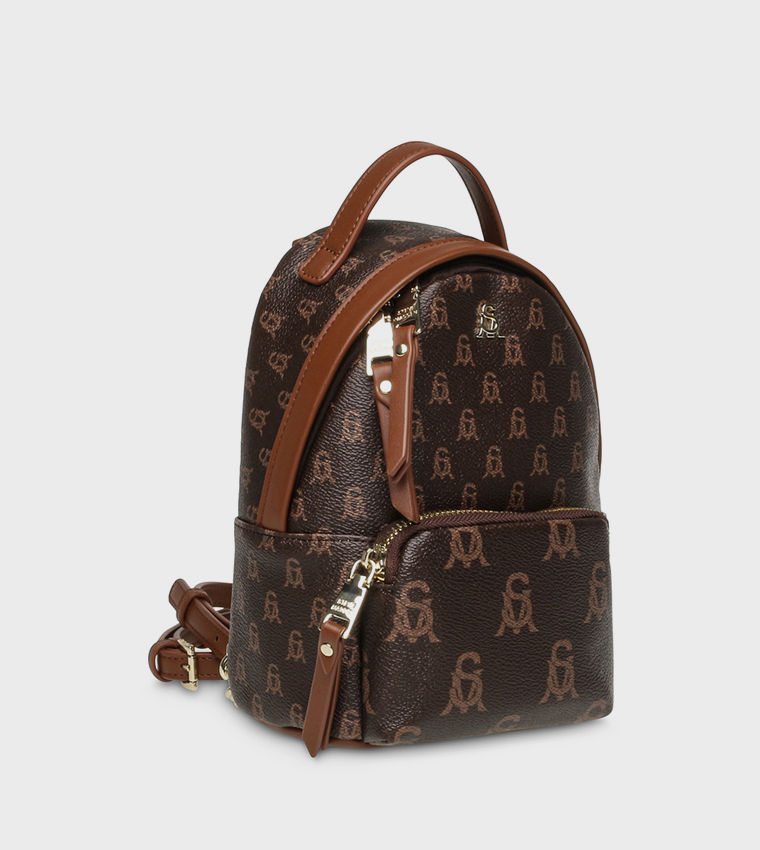 BBOWIE Monogram Detail Convertible Backpack