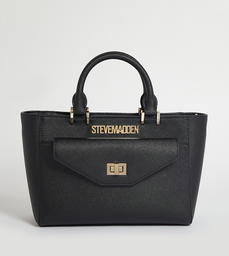 Steve madden black satchel sale