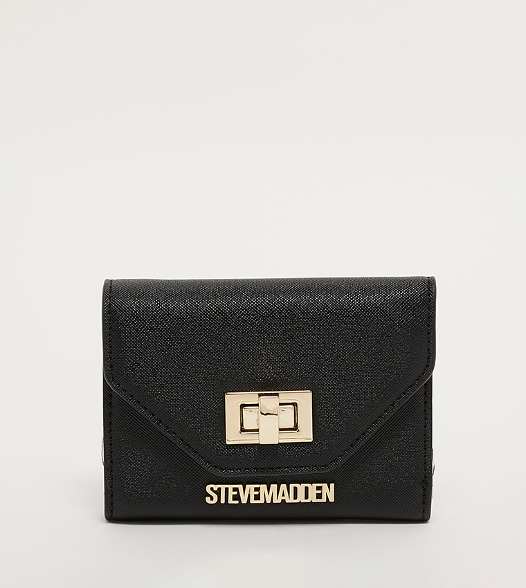 Logo Metal Twist Lock Wallet