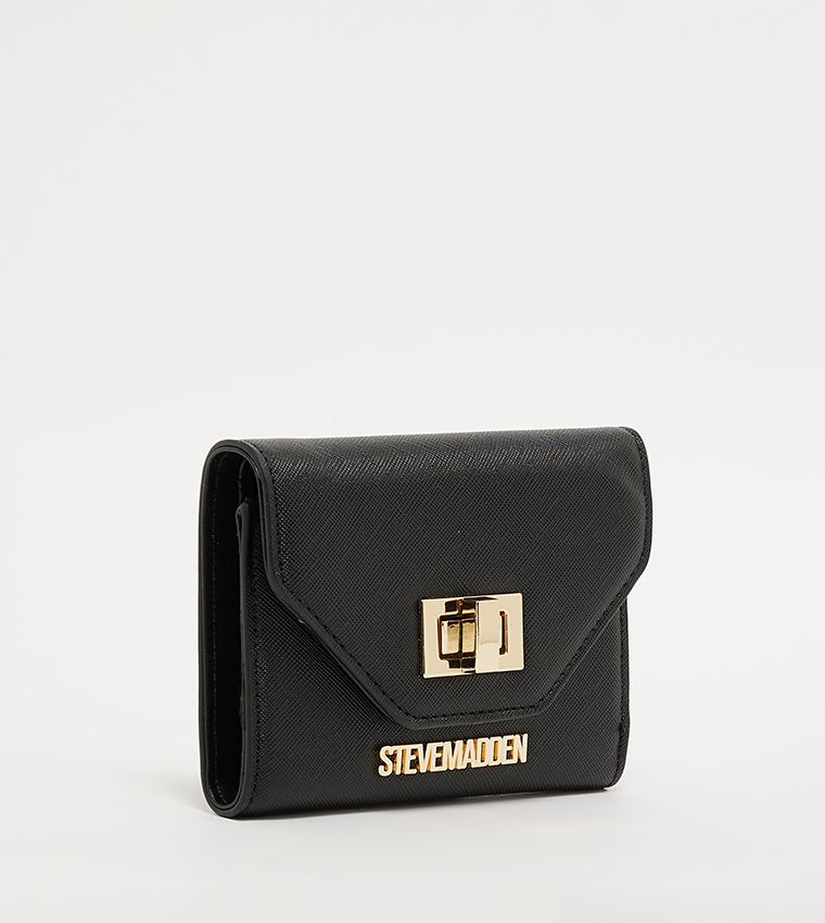 Logo Metal Twist Lock Wallet