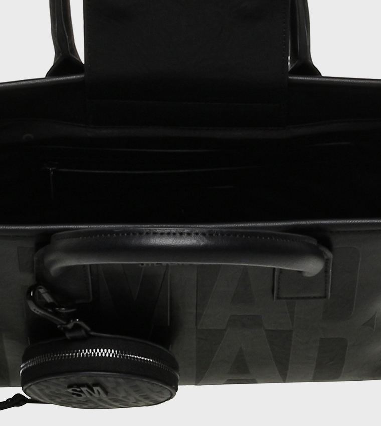 BVISIONE Logo Patterned Tote Bag