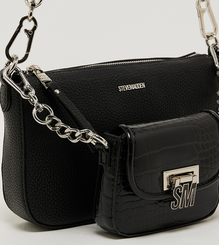 BNAIM Metal Accent Crossbody Bag